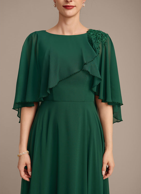 Robe de Soirée Satin Vert Épuré - gallery 8
