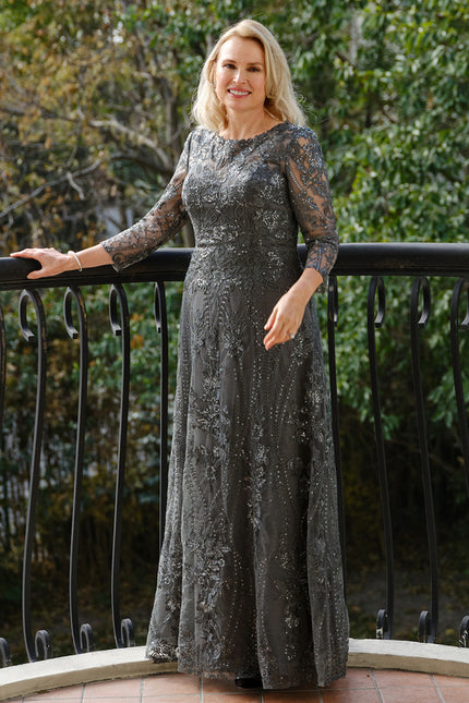 Robe de Soirée Élégance Charbon - gallery 2
