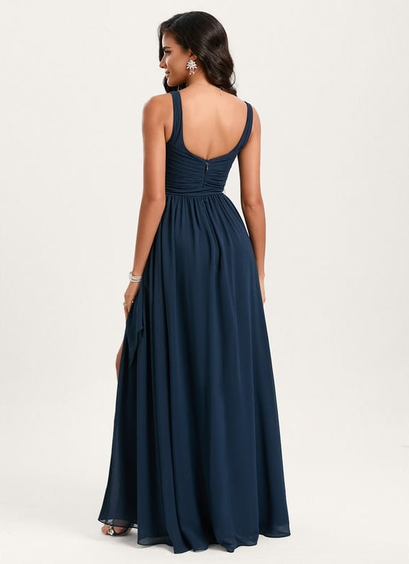Robe de Soirée Fluide Vert Deau - gallery 4