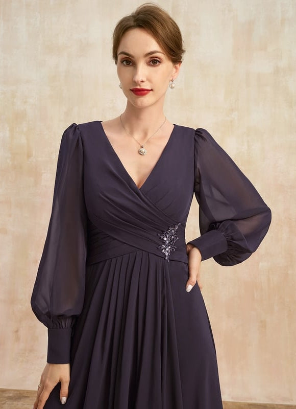 Robe de Soirée Élégance Sombre Volante - gallery 1