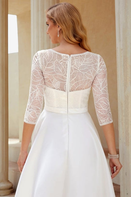 Robe De Soirée Asymétrique Blanche - gallery 1
