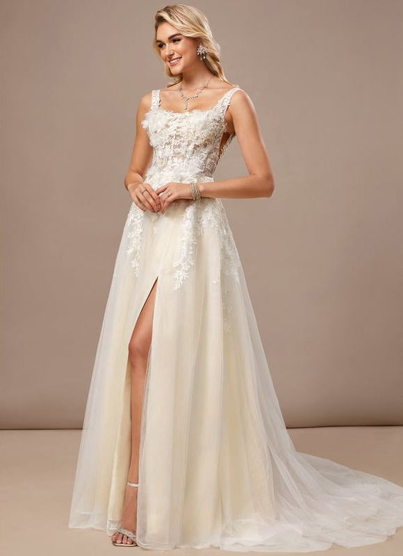 Robe de Soirée Tulle Écrue - gallery 2