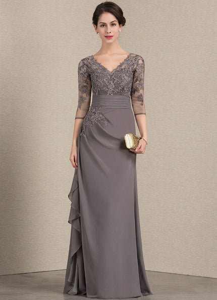 Robe de Soirée Élégance Grise Flottante