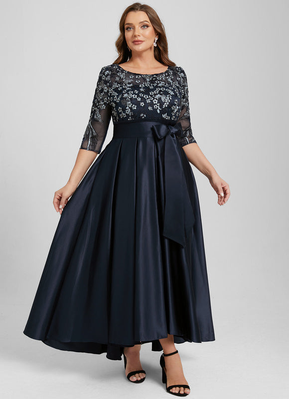 Robe de Soirée Satin Nuit Étoilée - gallery 9