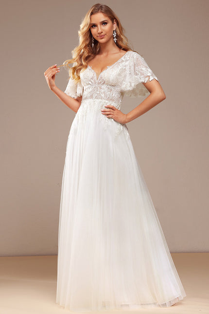 Robe De Soirée Avec Tulle Travaillé