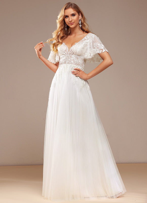 Robe De Soirée Avec Tulle Travaillé