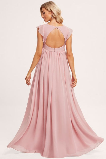 Robe de Soirée Flottante Rosée - gallery 4