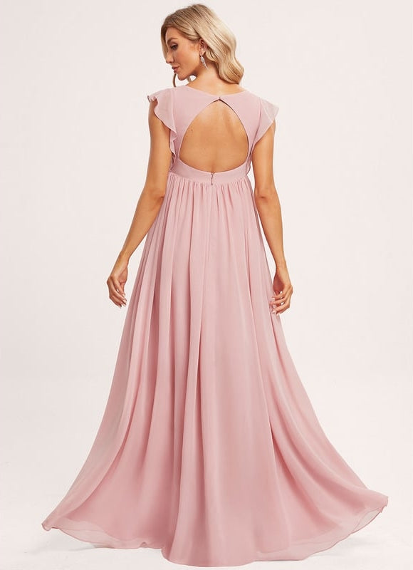 Robe de Soirée Flottante Rosée - gallery 4