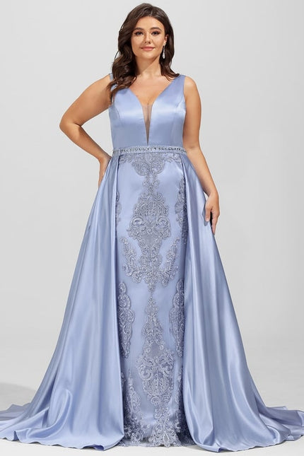 Robe de Soirée Céleste Satiné - gallery 6