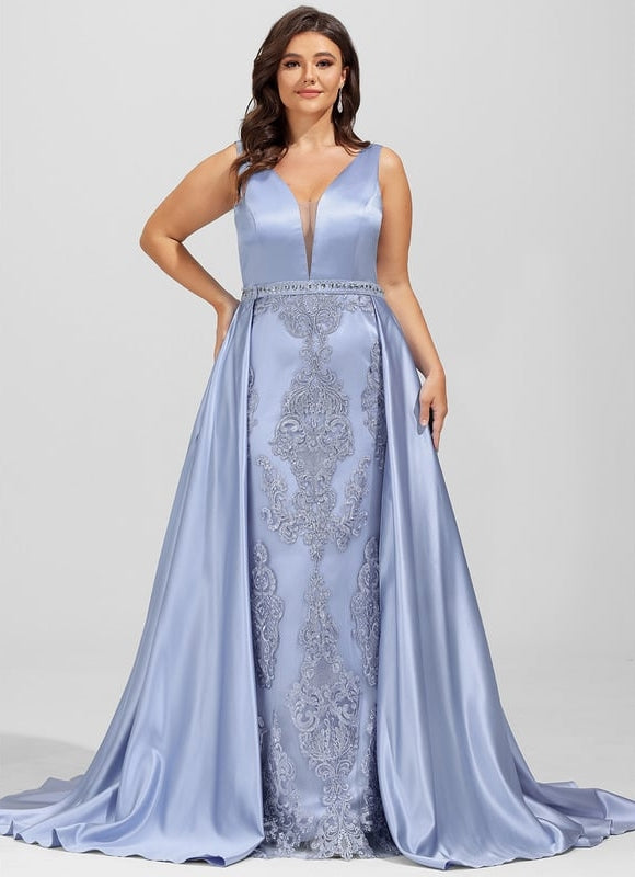 Robe de Soirée Céleste Satiné - gallery 6