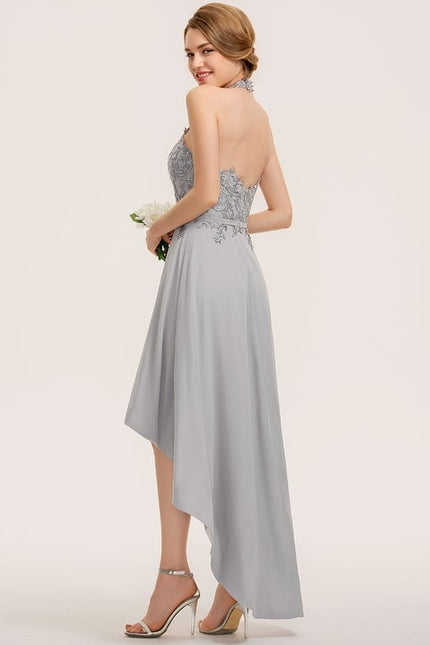 Robe de Soirée Élégance Grise Aérienne - gallery 4