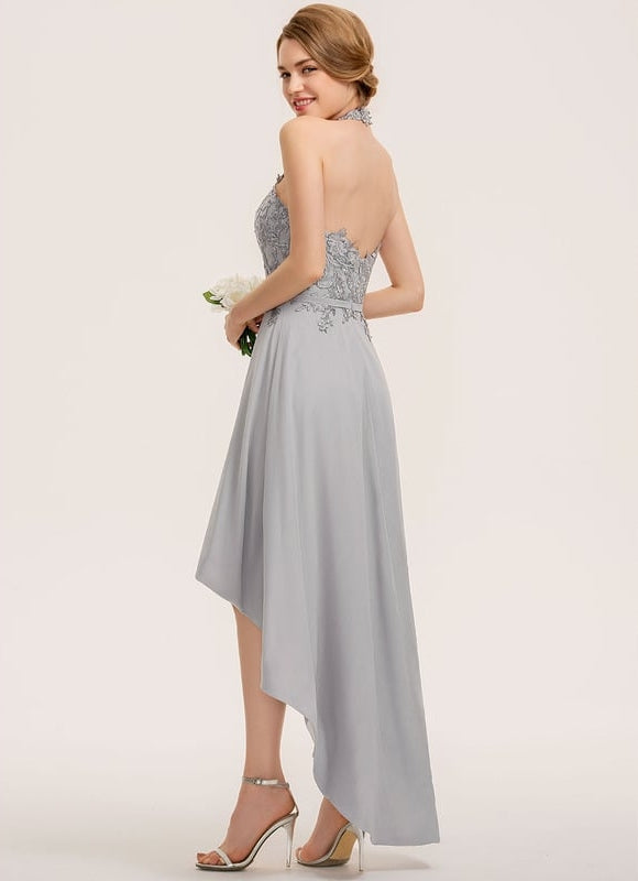 Robe de Soirée Élégance Grise Aérienne - gallery 4