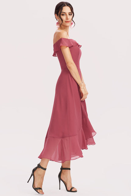 Robe de Soirée Mousseline Marine - gallery 3