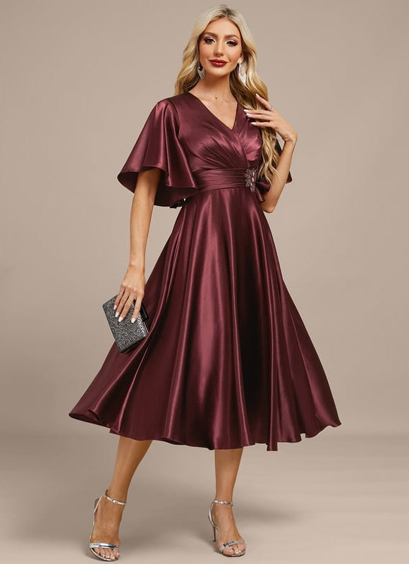 Robe de Soirée Bordeaux Chic - gallery 5