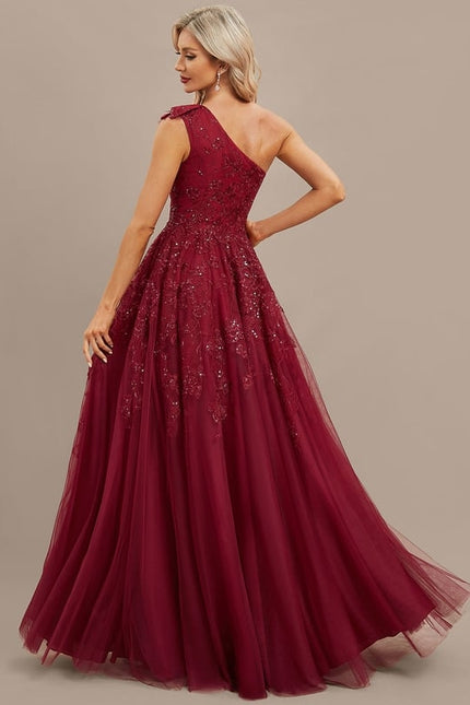Robe de Soirée Bordeaux Étoilé - gallery 6