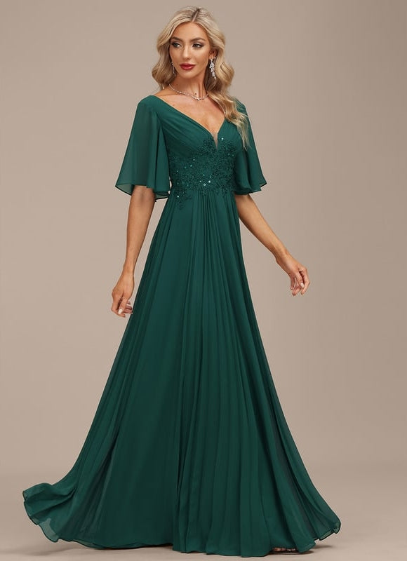 Robe de Soirée Vert Éclatante - gallery 3
