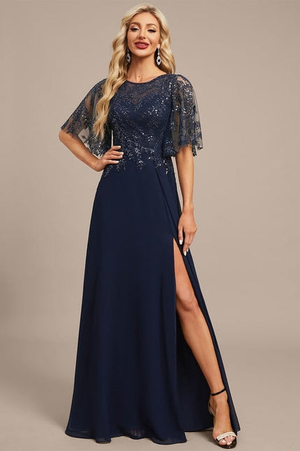 Robe de Soirée Illusion Étoilée
