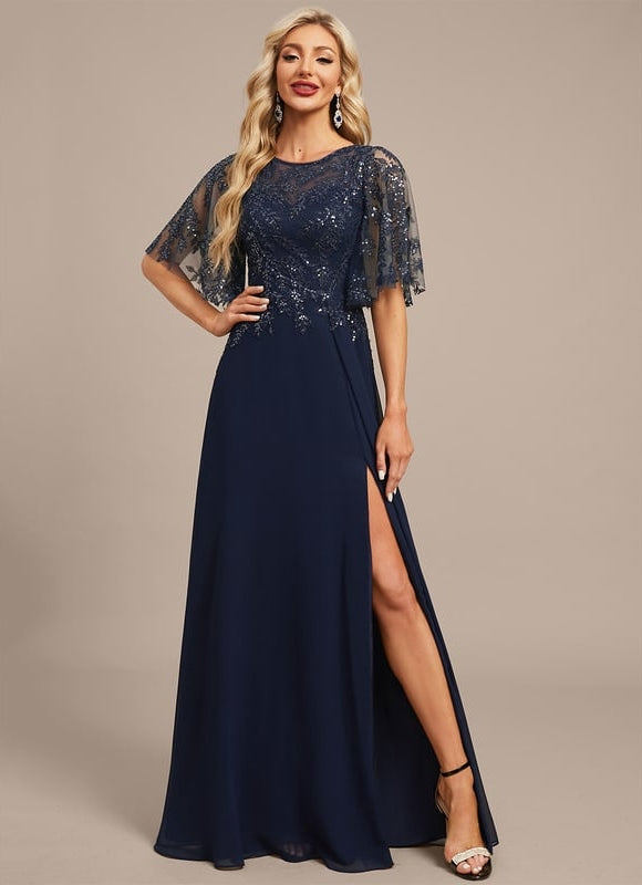 Robe de Soirée Illusion Étoilée