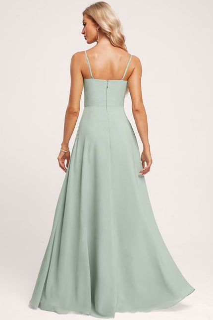 Robe de Soirée Fluide Vert Deau - gallery 1