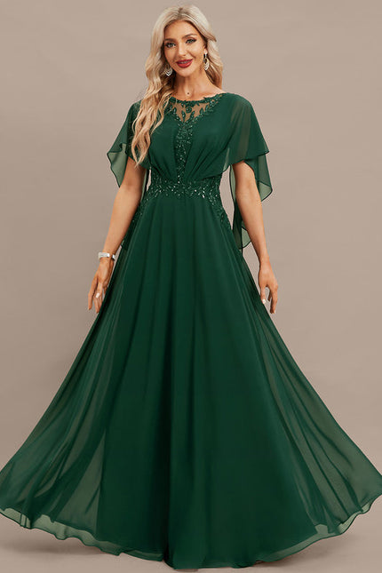 Robe de Soirée Verte Fluidité