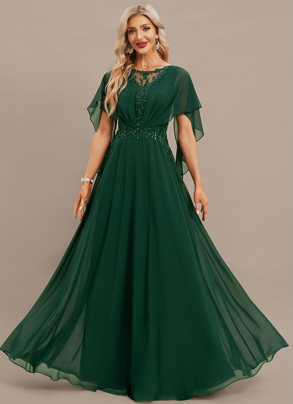Robe de Soirée Verte Fluidité