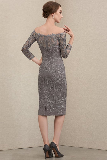 Robe de Soirée Gris Élégance Chic - gallery 7