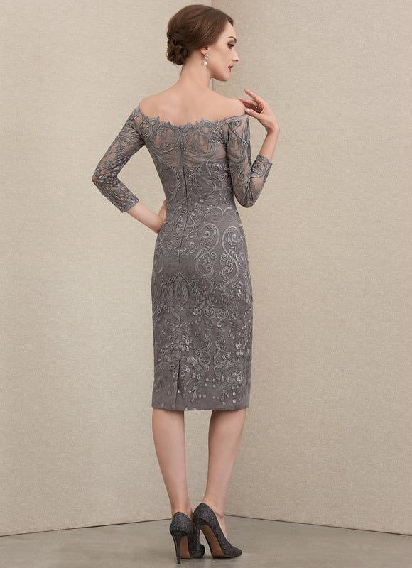 Robe de Soirée Gris Élégance Chic - gallery 7