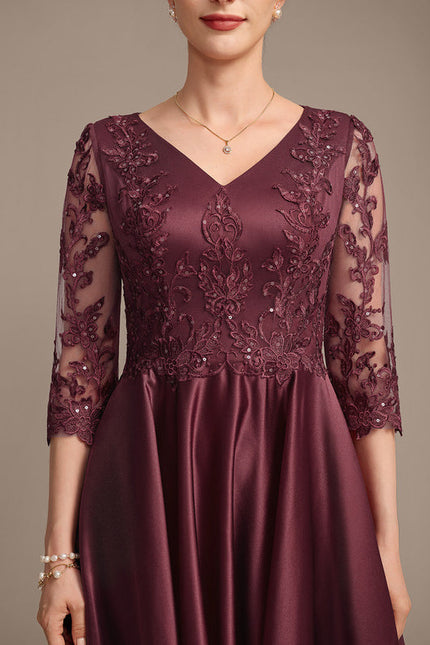 Robe de Soirée Violet Satiné Élancé - gallery 7