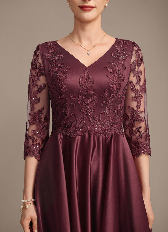 Robe de Soirée Violet Satiné Élancé - gallery 7