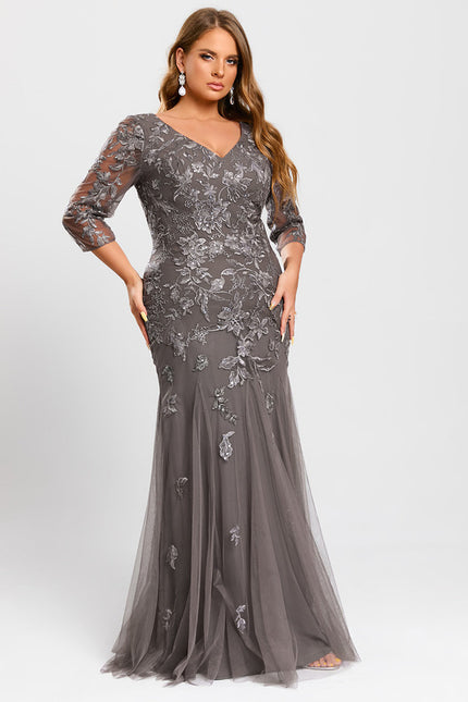 Robe de Soirée Argentée Lumineuse - gallery 8