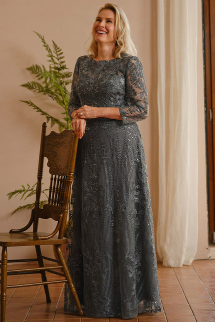 Robe de Soirée Élégance Charbon - gallery 9