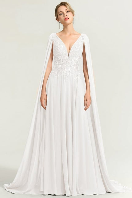 Robe De Soirée Longue Avec Cape