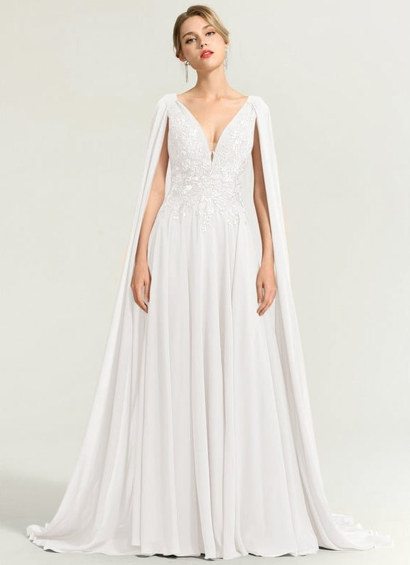 Robe De Soirée Longue Avec Cape