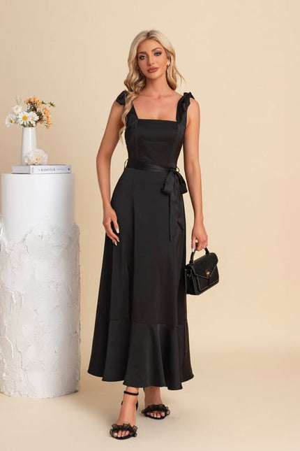 Robe de Soirée Satin Sombre Chic