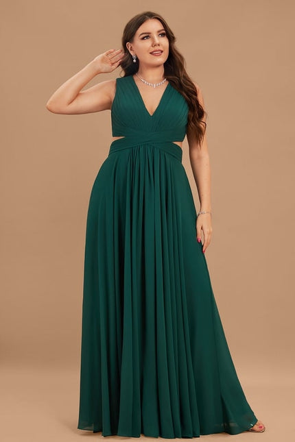 Robe de Soirée Fluide Émeraude - gallery 6