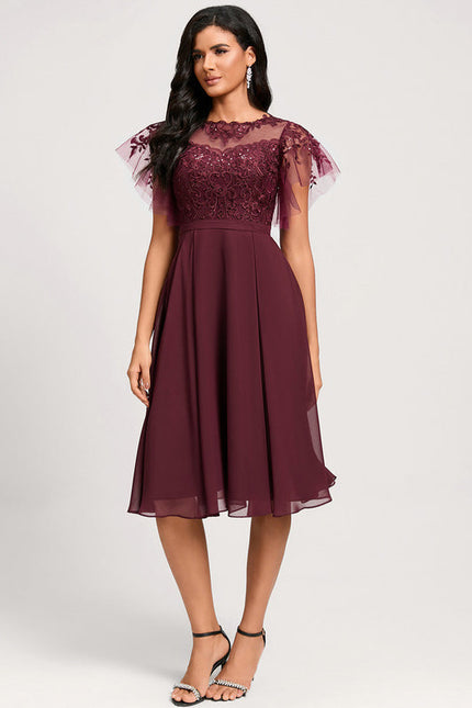 Robe de Soirée Bordeaux Évanescent - gallery 2