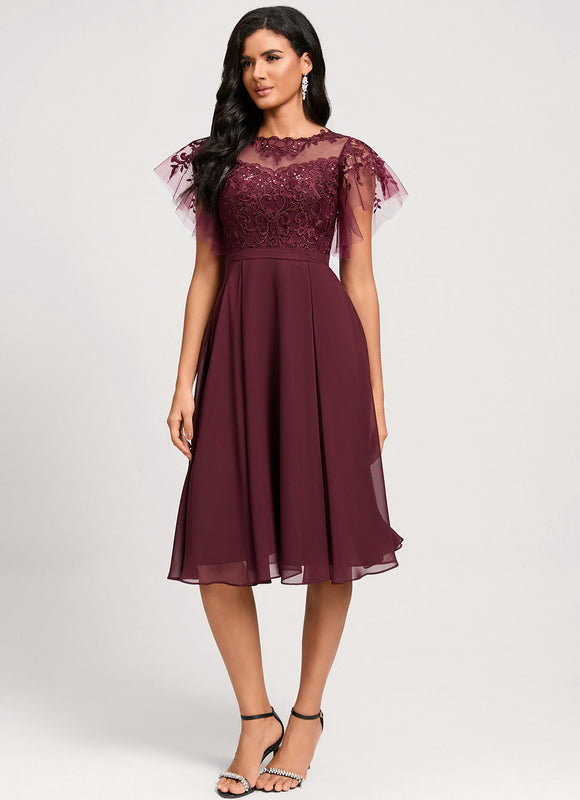 Robe de Soirée Bordeaux Évanescent - gallery 2