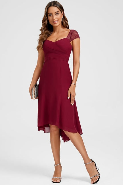 Robe de Soirée Bourgogne Fluide - gallery 3