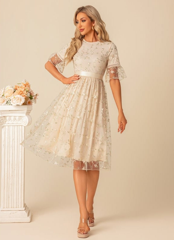 Robe de Soirée Fleurie Éthérée - gallery 4