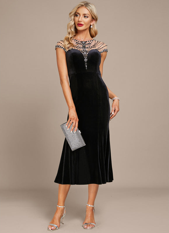 Robe de Soirée Velours Éclat Noir - gallery 2