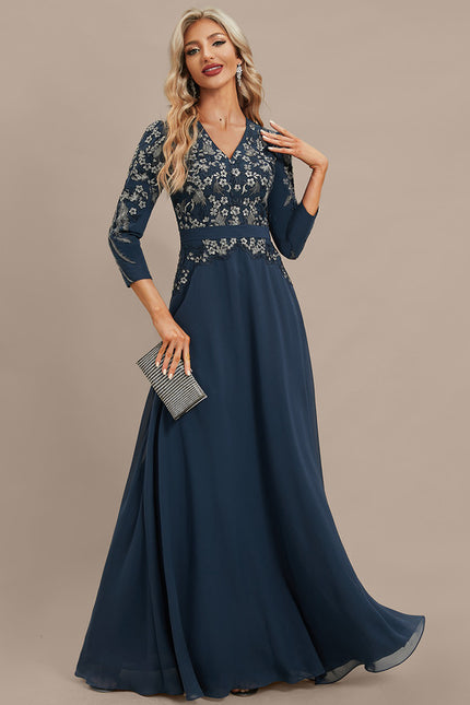 Robe de Soirée Élégance Marine Couture - gallery 4