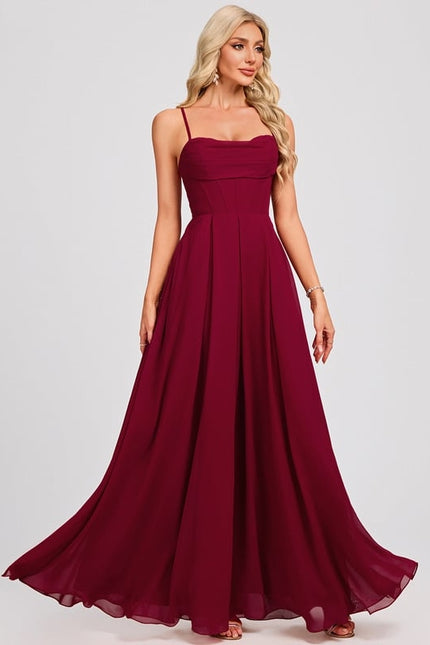 Robe de Soirée Bourgogne Élégante - gallery 4