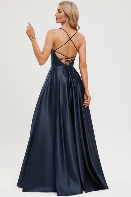 Robe de Soirée Satin Monochrome - gallery 4