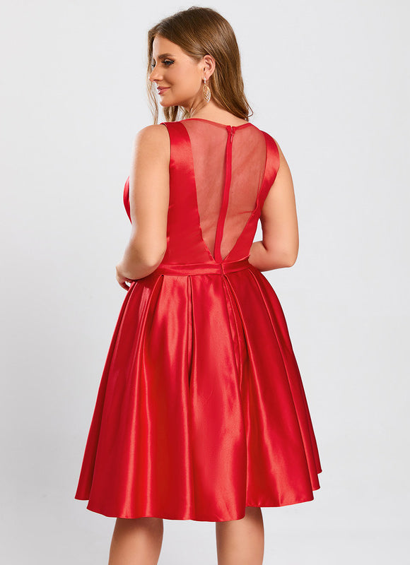 Robe de Soirée Satin À Volants - gallery 7