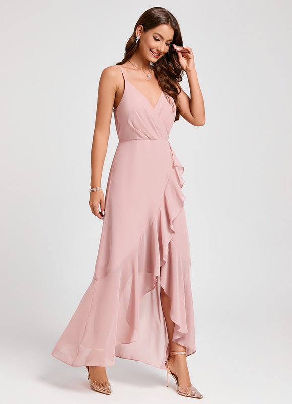 Robe De Soirée Rose Poudrée - gallery 1