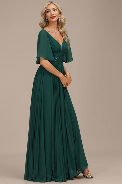 Robe de Soirée Vert Éclatante - gallery 2