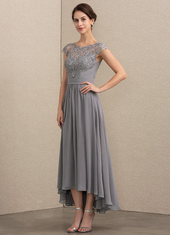 Robe de Soirée Gris Élégant Couture - gallery 3