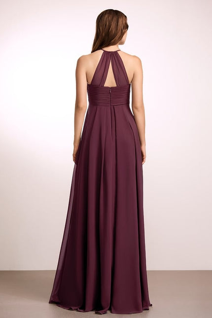 Robe de Soirée Longue Aubergine - gallery 4