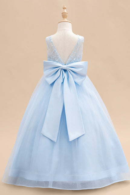 Robe de Soirée Ciel Tulle Élégant - gallery 4