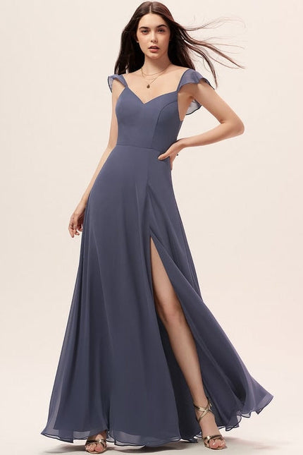 Robe de Soirée Mousseline Beige